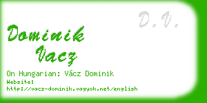 dominik vacz business card